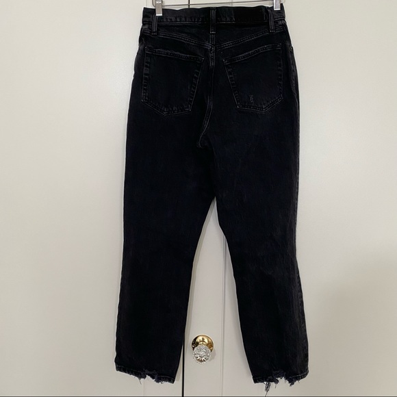 Abercrombie & Fitch Curve Love Ultra High Rise 90s Straight Jean - Ripped black - Picture 9 of 11